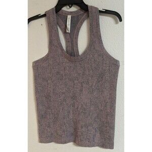 Women's ATHLETA Racerback Workout Athletic Stretch Pink/Gray Tank Top M